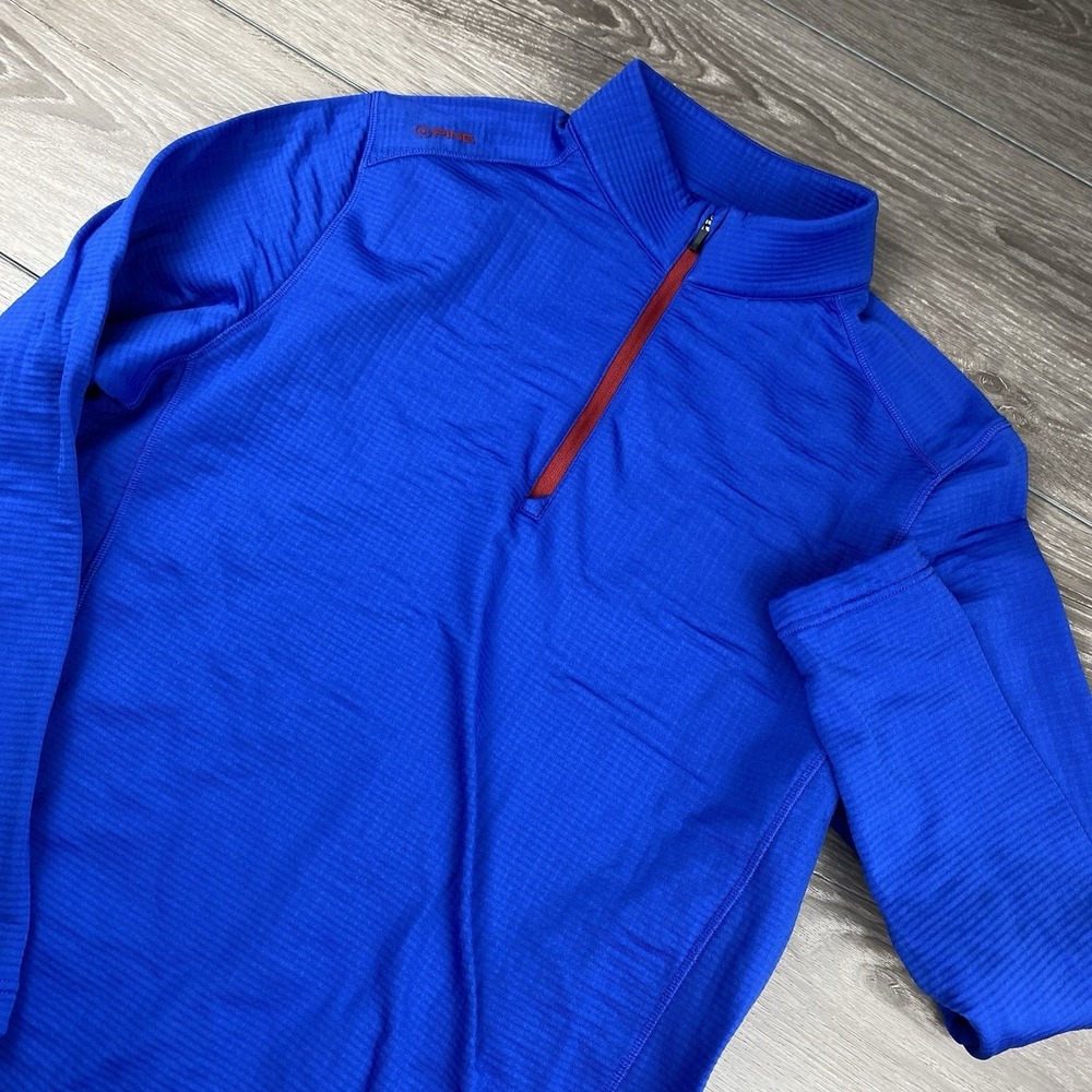 Ping Mens Sensor Warm 1/4 Zip Golf Pullover Royal‎ Blue Large Read